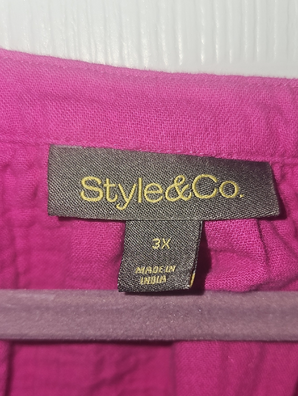 Style & Co, Pink Embroidered Peasant Blouse Size 3X - Picture 4 of 9